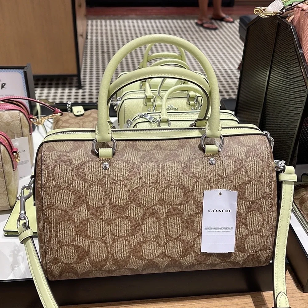 Coach Rowan Satchel In Signature Canvas
SV/Khaki/Pale Lime - Picture 16 of 16